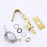 Creative Bathroom Basin Faucet with 6 Inch Cover Plate Brushed Gold RB1003