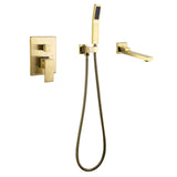 Wall Mount Bathtub Faucet with Hand Shower RB1015