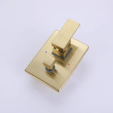 Wall-Mounted Bathtub Faucet with Hand Shower and Minimalist Control Panel