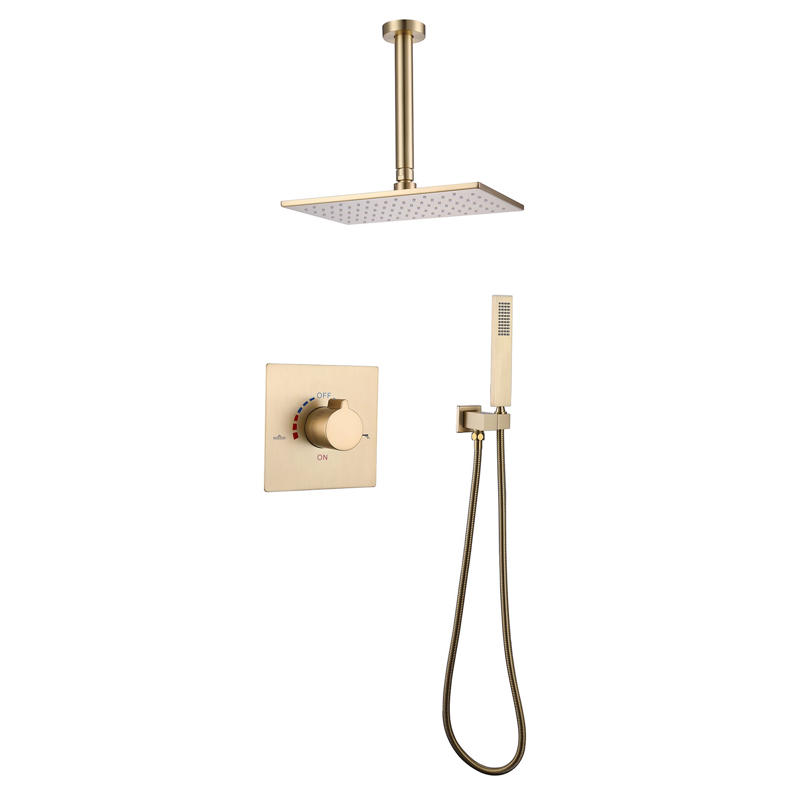 Ceiling-Mounted Single Handle Rain Shower Set