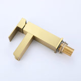 Brushed Gold Deck Mount Waterfall Vanity Faucet with 6 Inch Deck Plate RB1076