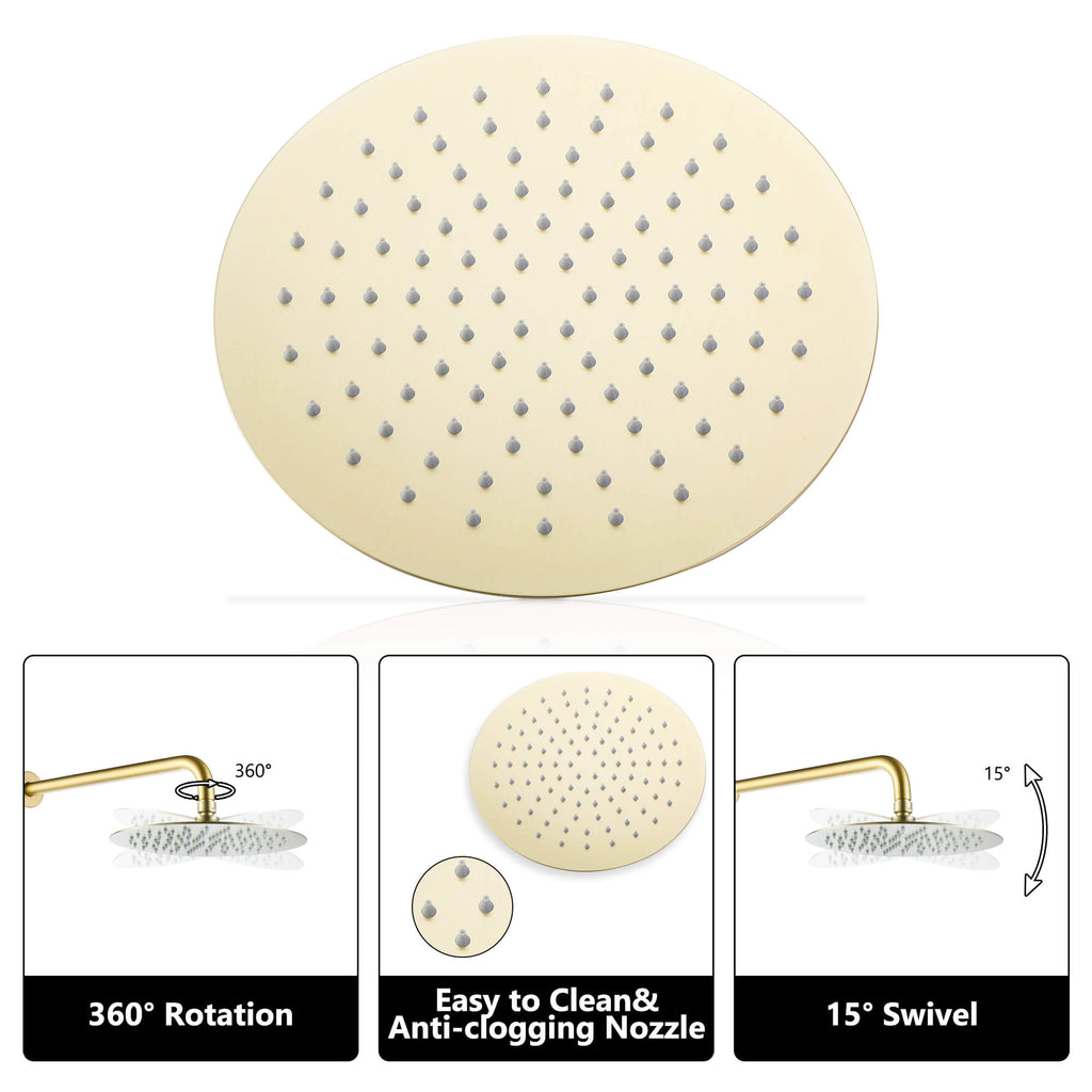 wall mounted shower system adjustable head