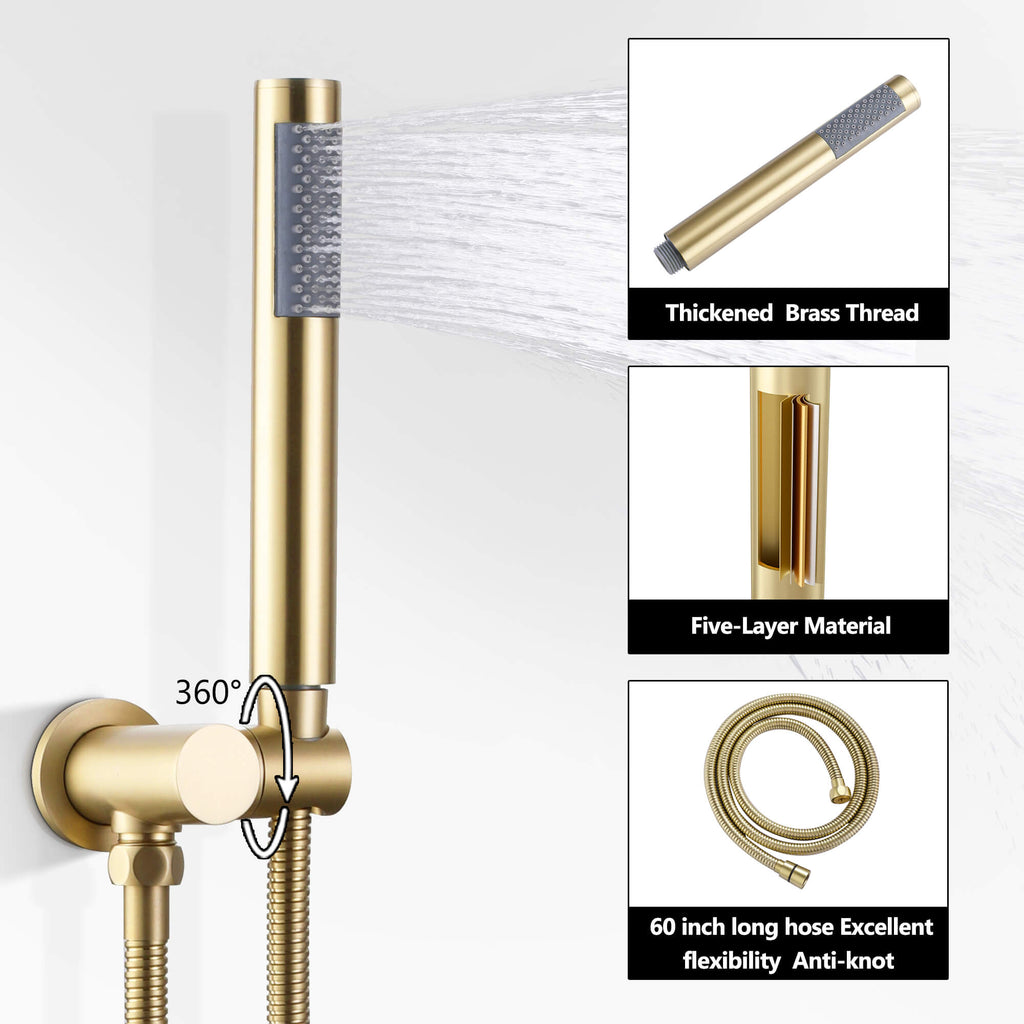 brass hand shower brushed gold