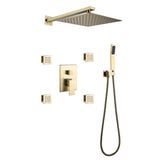 Shower System with Handheld Showerhead and 4-Jet Body Spray