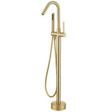 Floor Mount Freestanding Golden Bathtub Faucet with High-Arc Spout RB1100