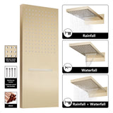 3-Handle Thermostatic Shower System with Body Jets
