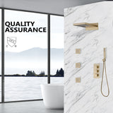 3-Handle Thermostatic Shower System with Body Jets