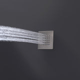 Brushed Nickel Thermostatic Shower System with 3 Body Jets Spray