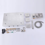 High-End Thermostatic Shower System with LED Waterfall Rainfall Shower Head