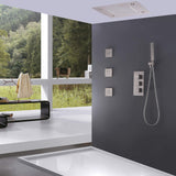 High-End Thermostatic Shower System with LED Waterfall Rainfall Shower Head