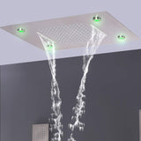 High-End Thermostatic Shower System with LED Waterfall Rainfall Shower Head