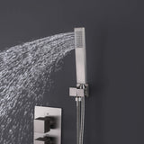 High-End Thermostatic Shower System with LED Waterfall Rainfall Shower Head