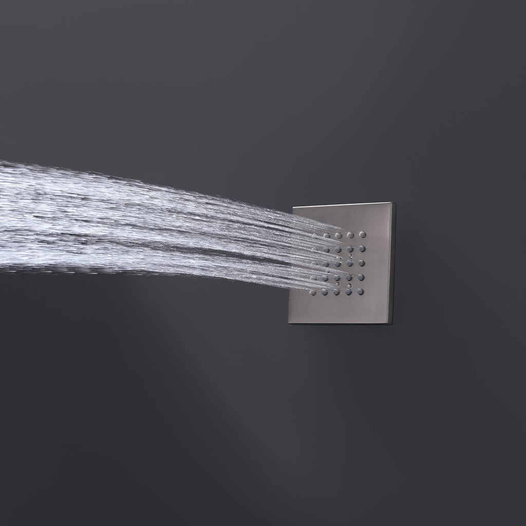 High-End Thermostatic Shower System with LED Waterfall Rainfall Shower Head