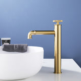 Vessel Sink Tap with High Spout and Mixer Lever