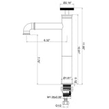 Vessel Sink Tap with High Spout and Mixer Lever