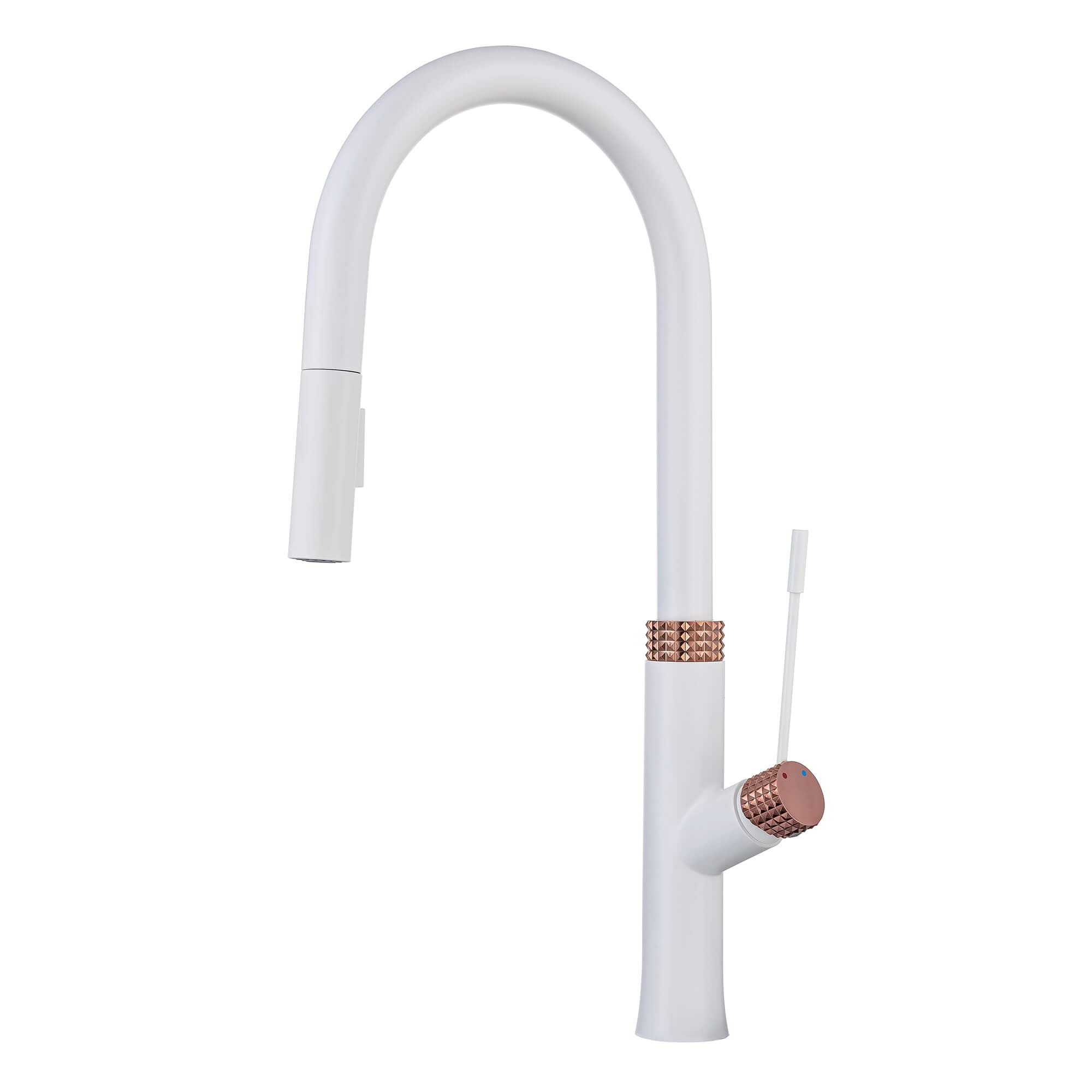 Gooseneck Kitchen Faucet with Pull Down Sprayer for Single Hole Sink