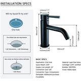 Compact Vanity Mixer with Single Lever and Arc Spout