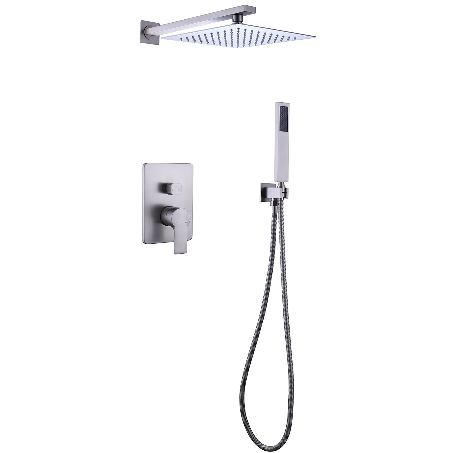 Wall-Mounted Rain Shower System with Pressure-Balanced Valve