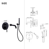 Wall Mount Tub Filler with Handheld Shower RB0858