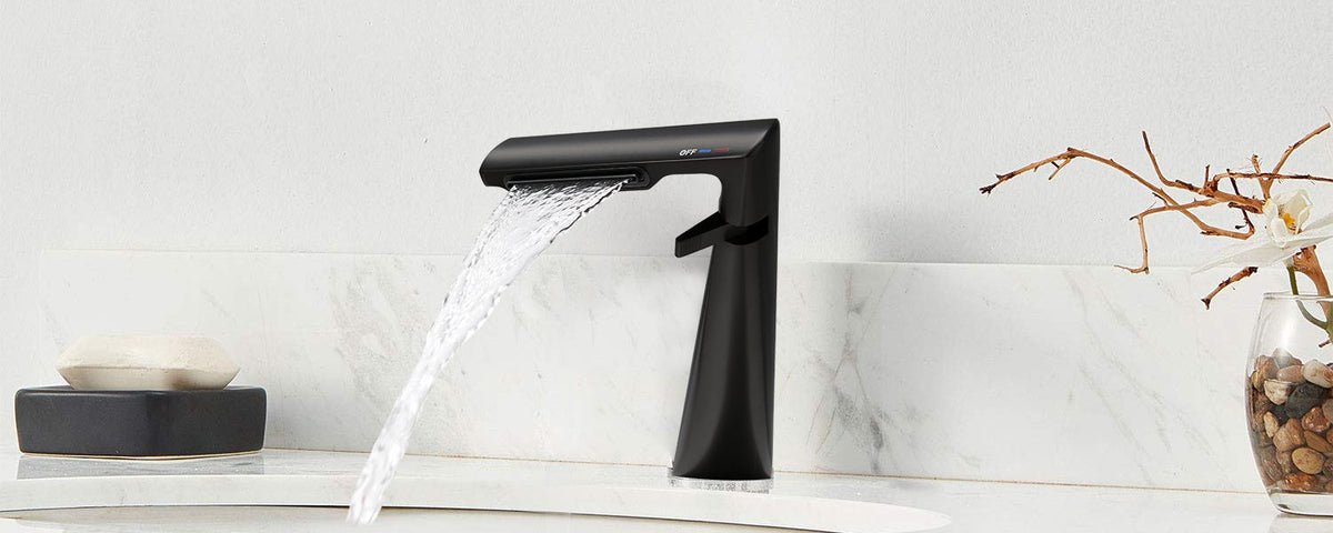 Bathroom Faucet with Waterfall Spout