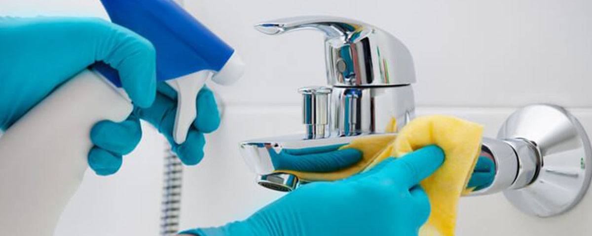 Clean bathroom faucet
