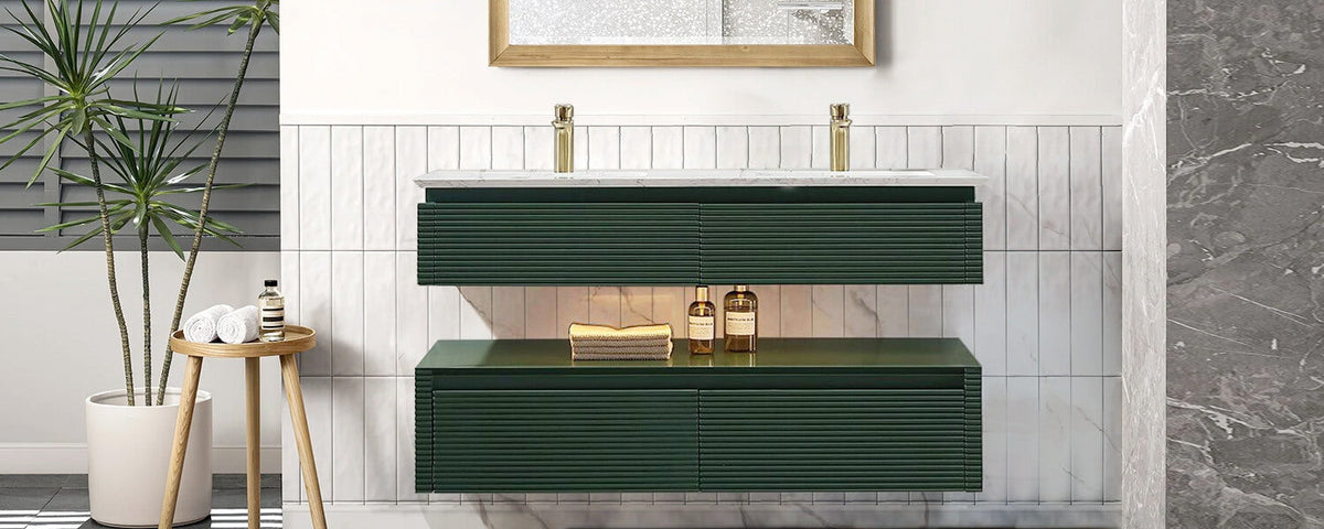 Floating Double Sink Bathroom Vanity