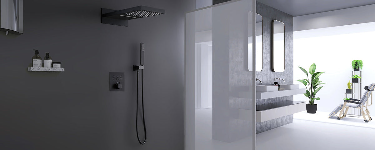 Waterfall Rainfall Shower System Wall Mounted
