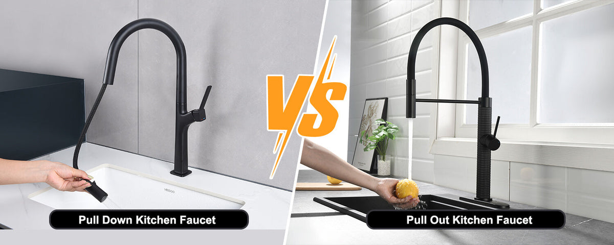 Pull-Down vs. Pull-Out Kitchen Faucet