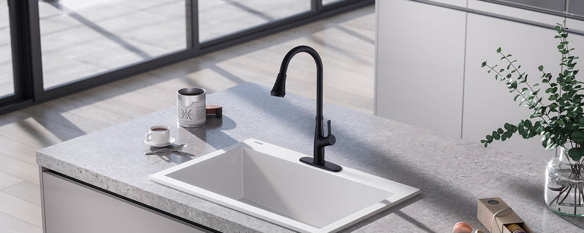 Kitchen Sink Faucet Matte Black