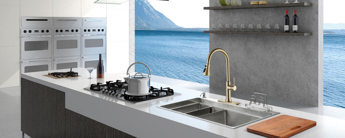 Kitchen Faucet with Pull Down Sprayer