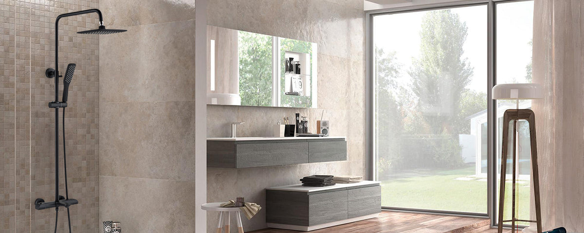 Thermostatic Shower Faucet Matte Black