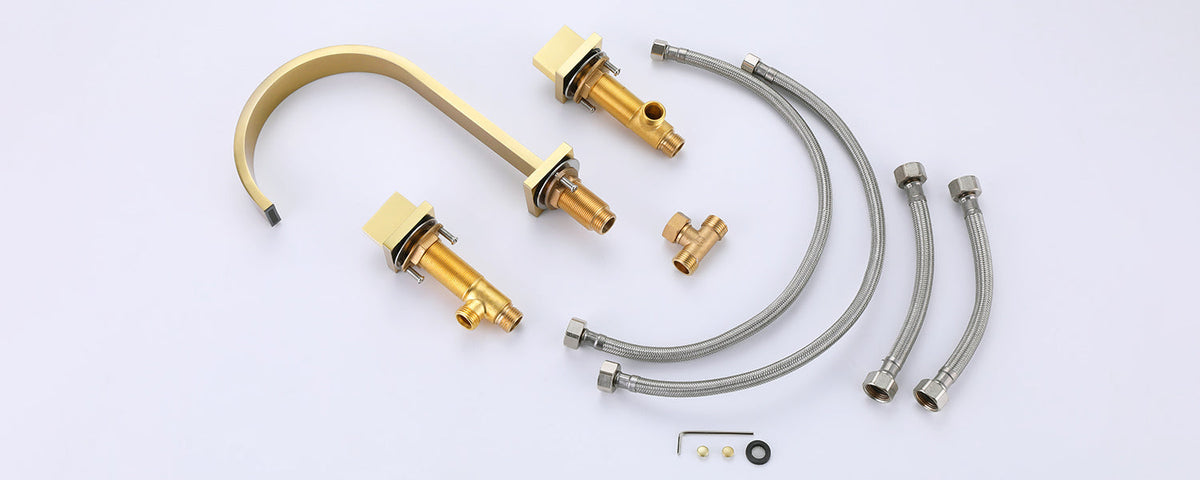 2 Handle Basin Faucet Structural Parts
