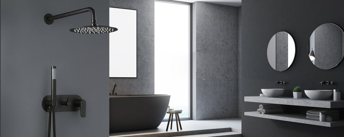 Matte Black Rainfall Round Shower Head
