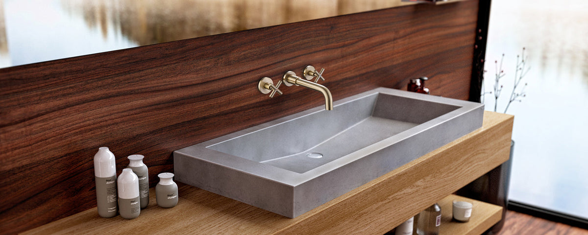 Cross double handle wall mount faucet