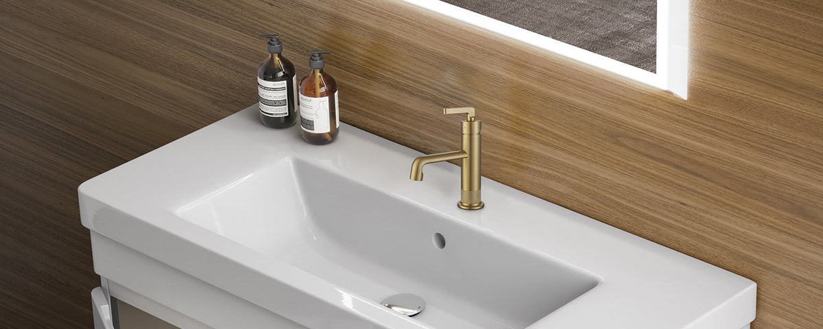 Brushed Gold Faucet for Basin Lavatory