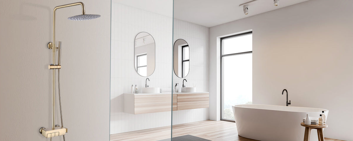 Rain Shower System with Adjustable Slide Bar