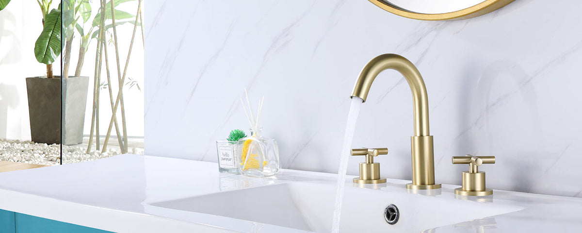 Widespread 2 Handle Vanity Faucet