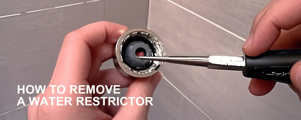 showerhead flow restrictor removal
