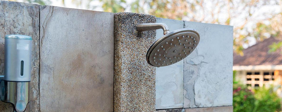 Rusty outdoor shower head