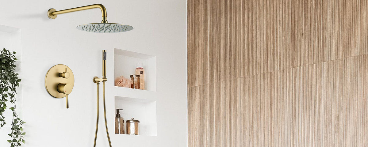 Brushed Gold Shower Faucet