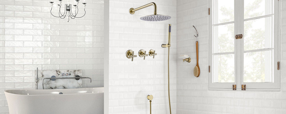 Shower Faucet with Hot and Cold Handles