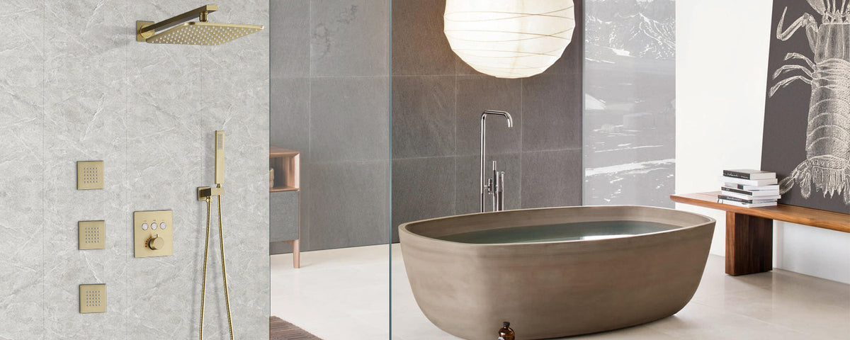 Thermostatic Rainfall Shower System with 3 Jets