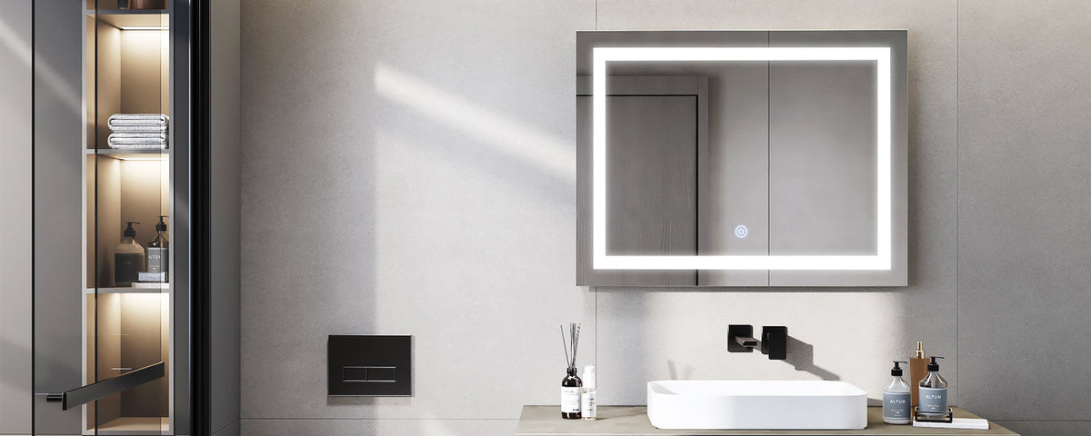 illuminated LED bathroom mirror