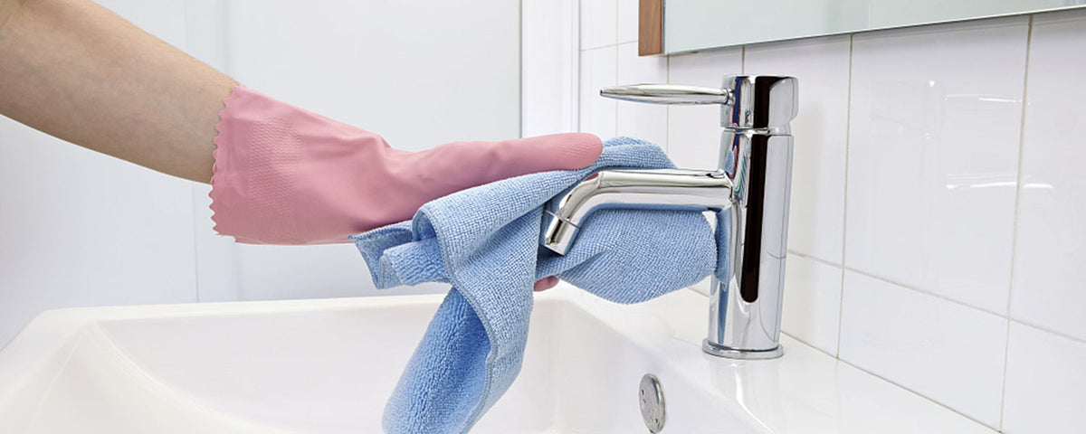 wipe the faucet