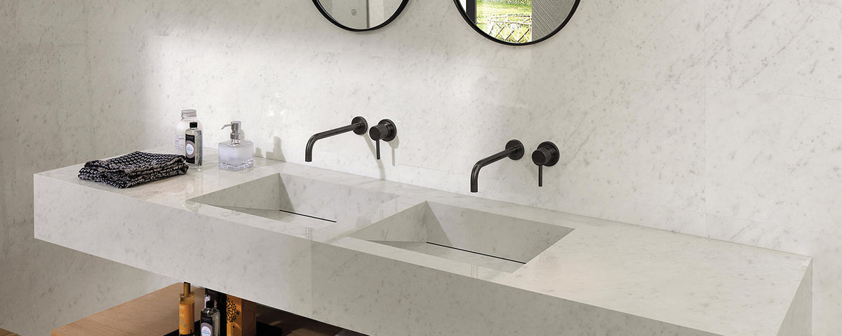 1 Handle 2 Hole Wall Mount Bathroom Faucet