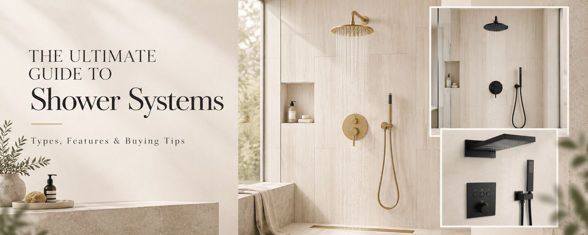 RBROHANT rain shower system featured in a modern bathroom