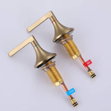 Modern Widespread Bathroom Faucet With 2-Handle Deck Mounted