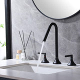Deck Mount Modern Widespread Bathroom Faucet with 2-Handle