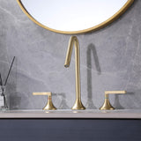Modern Widespread Bathroom Faucet With 2-Handle Deck Mounted
