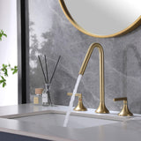 Deck Mount Modern Widespread Bathroom Faucet with 2-Handle